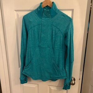 lululemon RARE Base Runner half zip in Surge- long sleeve with pockets size 10